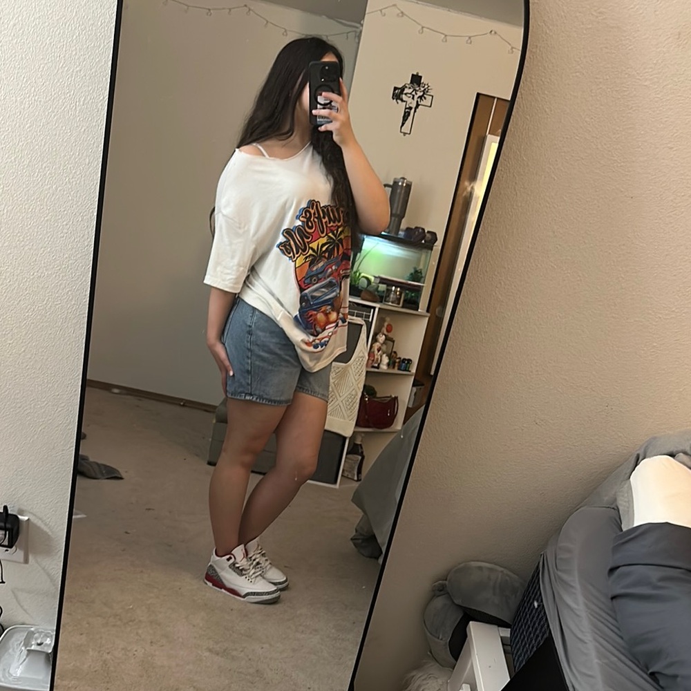 Graphic White Women's Top